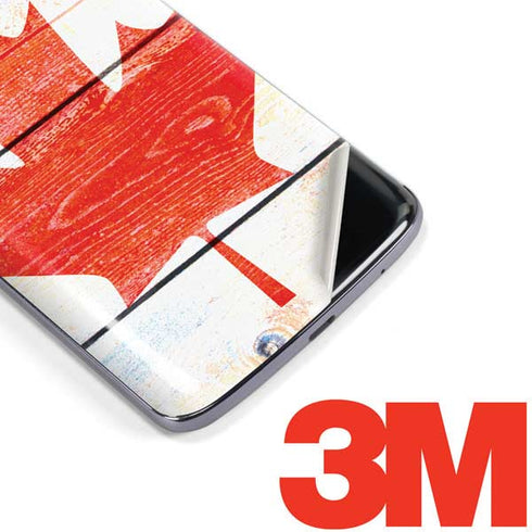 Canada Flag Light Wood Moto E5 Plus Skin